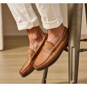 Mephisto $389 Cap Vert Hazelnut Leather Loafer Boat Shoes Size 9 Penny Loafer